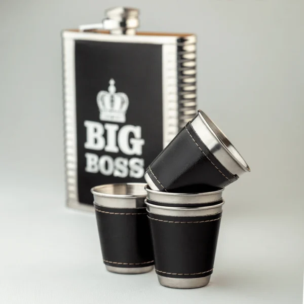 Pljoska Big Boss sa 4 čašice - Premium