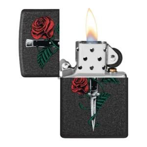 Zippo Upaljač Rose Dagger Tattoo Design 49778