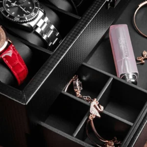 Kutija za satove i nakit Black 6 - 2 Nivoa