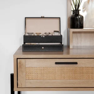 Kutija za satove i nakit Carbon 4 - 2 Nivoa