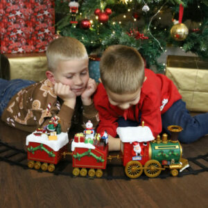 Novogodišnja dekoracija - Voz sa šinama