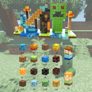 Privezak Squid game 12 Magnetne kocke M - Creeper (160)