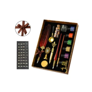 Retro set za pisanje i pečat – crveni