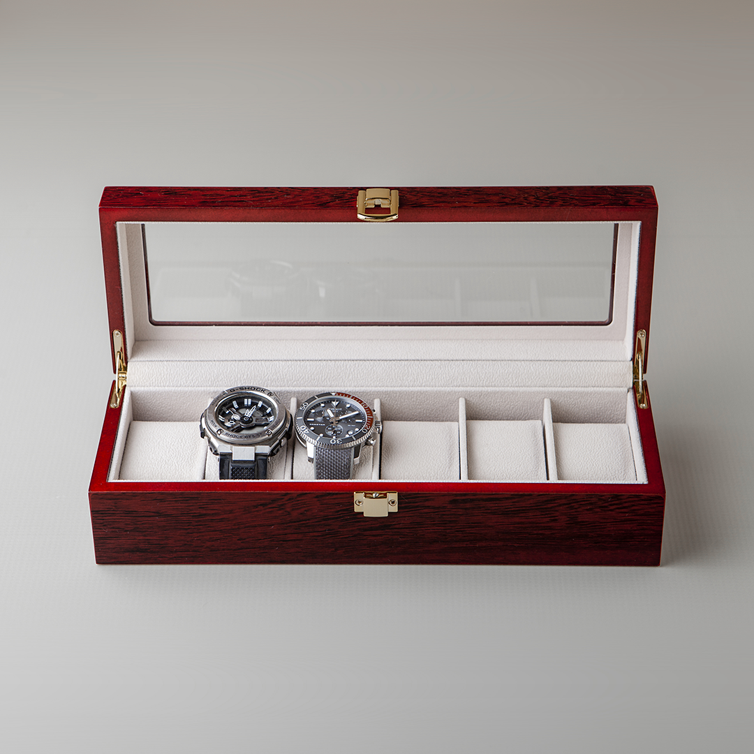 Kutija za Satove Premium 6 Ružino drvo 1 Kutija za Satove Premium 6 Ružino drvo