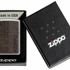 Zippo Brown Leather Emblem - Zippo Design 46920