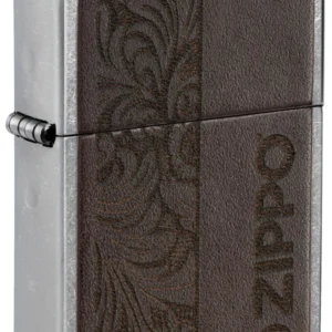 Zippo Brown Leather Emblem - Zippo Design 46920