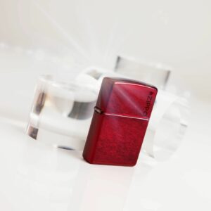 Zippo Classic Candy Apple Red Zippo Logo 21063ZL